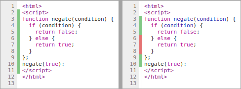 Function granularity (left) and block granularity (right)